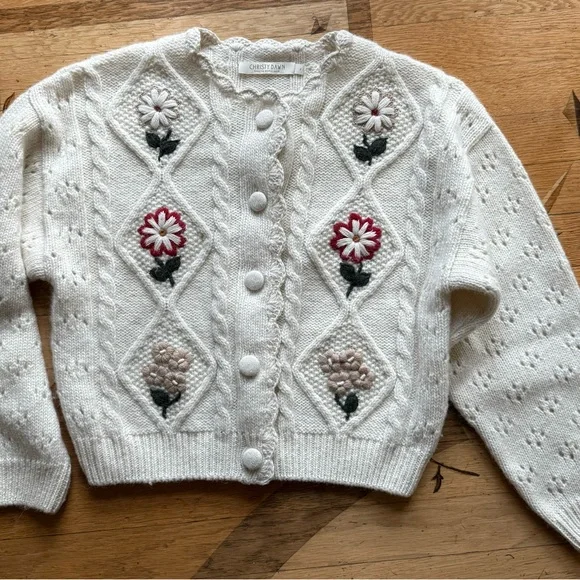 SOLD—EUC/NWOT clover cardigan - Picture 1 of 2